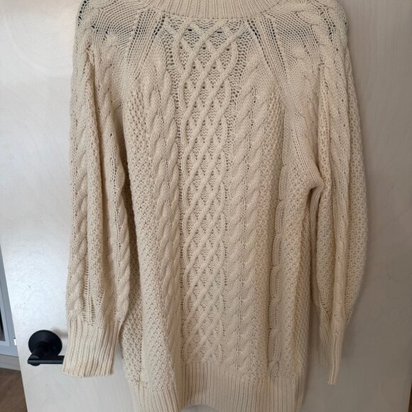 Sweater Dress Oversized Cable Knit Chunky Long Sleeve Small - Picture 4 of 5